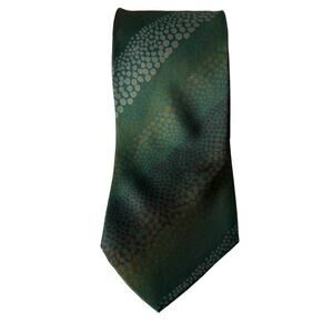 Pierre Balmain Paris Silk Necktie Dark Green